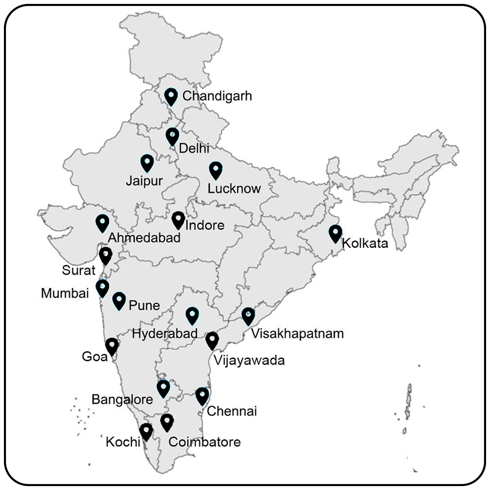 Offices Across 18 Cities in India